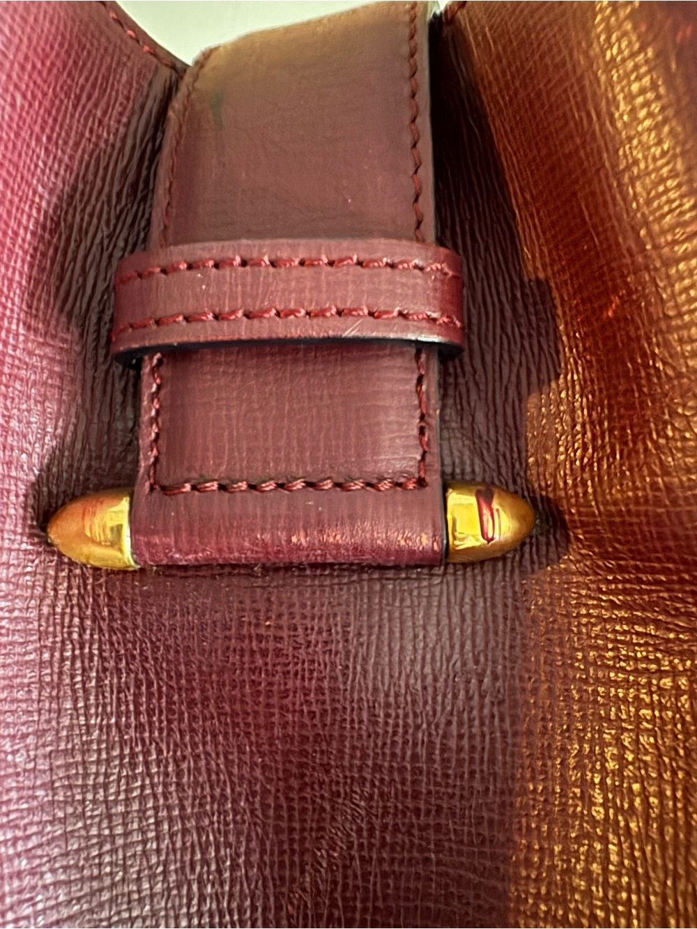 Cartier Must de Cartier Vintage Leather Shoulder Bag - Bordeaux Burgundy - Picture 8 of 14